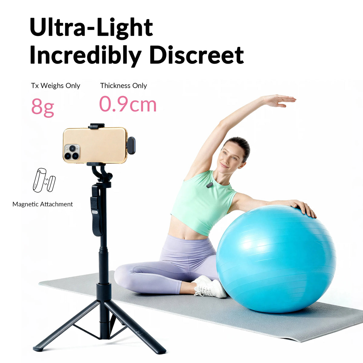 Wireless Lavalier Microphone for iPhone Android Type-C AI Noise Reduction Mini Clip Mic for Interview Meet Online Class Record Zpaxo