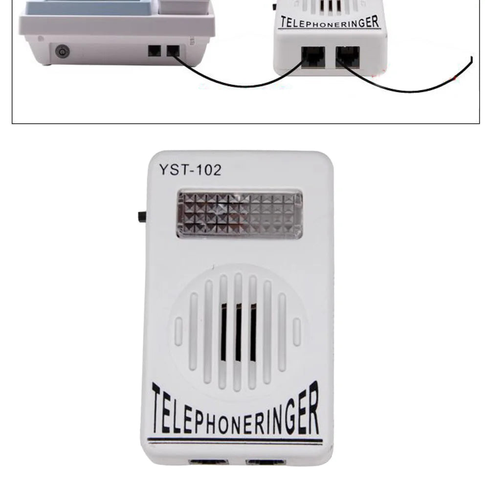 Extra-loud Ringer Sound Telephone Phone Amplifier Strobe Light Zpaxo