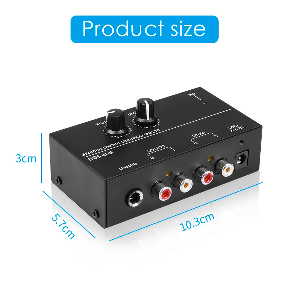 Phono Preamp Pre Amp Preamplifier Level Volume Control RCA Input Zpaxo