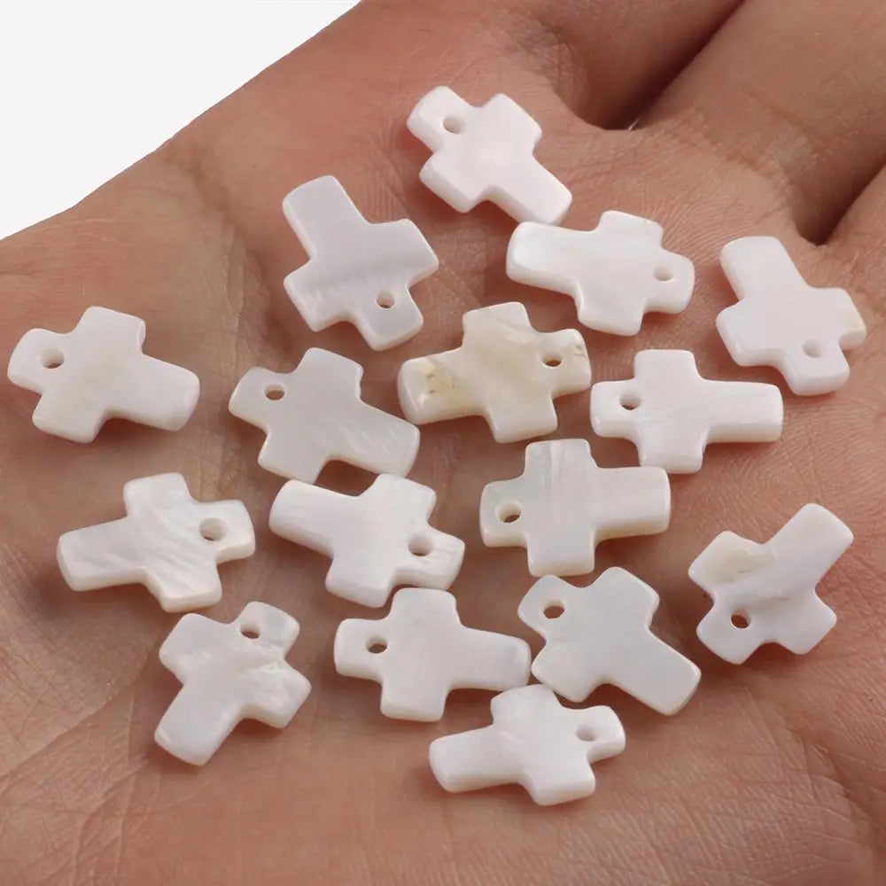 White Mother of Pearl Shell Charms 30pcs – DIY Jewelry Making