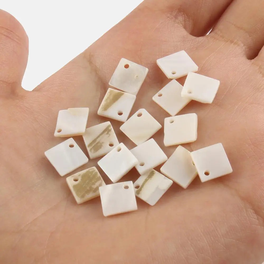 White Mother of Pearl Shell Charms 30pcs – DIY Jewelry Making