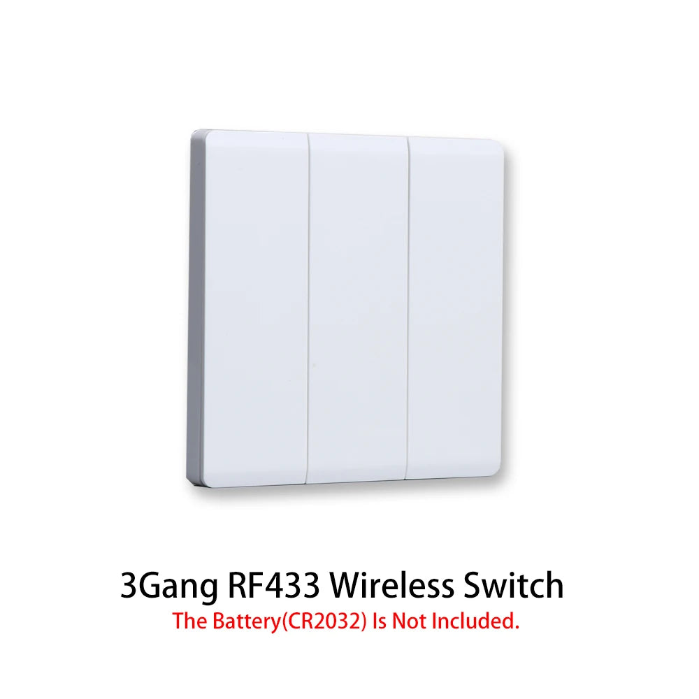 Smart Switch Light DIY Module Receiver 433 Mhz 86 Type Portable RF Wireless Relay Power Remote Control 220V Wall Panel Buttons Zpaxo 3Switch1 China Mainland