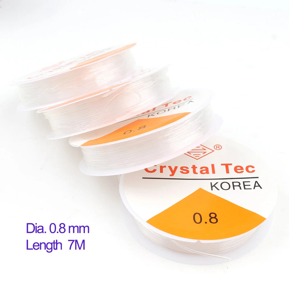 Transparent Elastic Crystal Beading Cord 0.6–1mm | DIY Jewelry