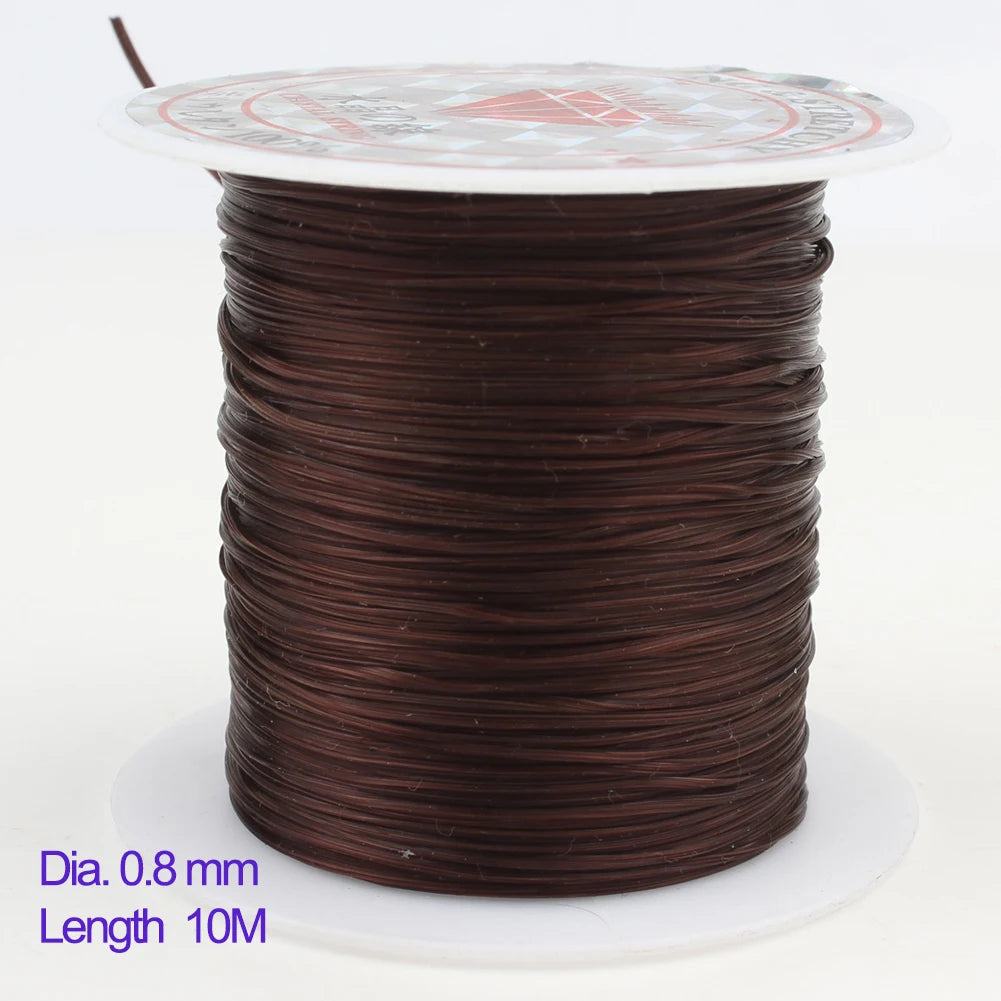 Transparent Elastic Crystal Beading Cord 0.6–1mm | DIY Jewelry