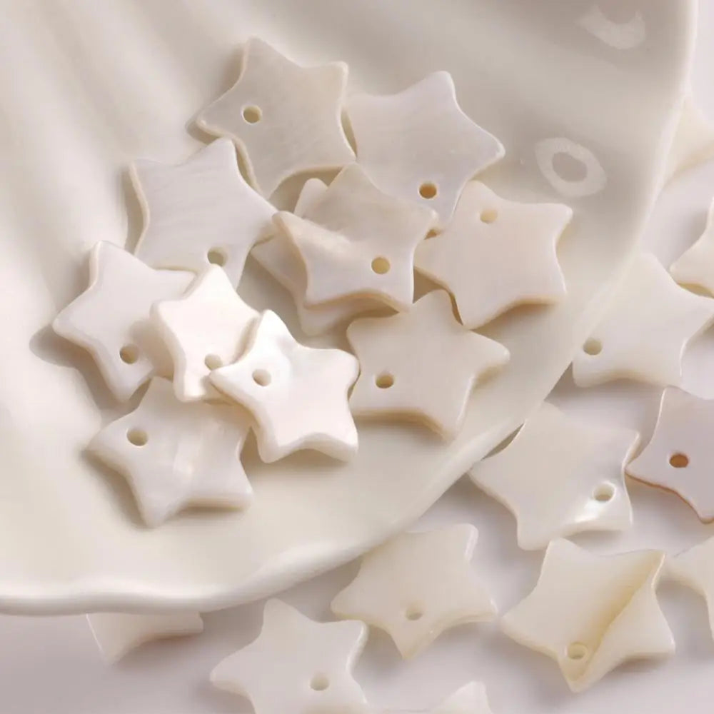 White Mother of Pearl Shell Charms 30pcs – DIY Jewelry Making