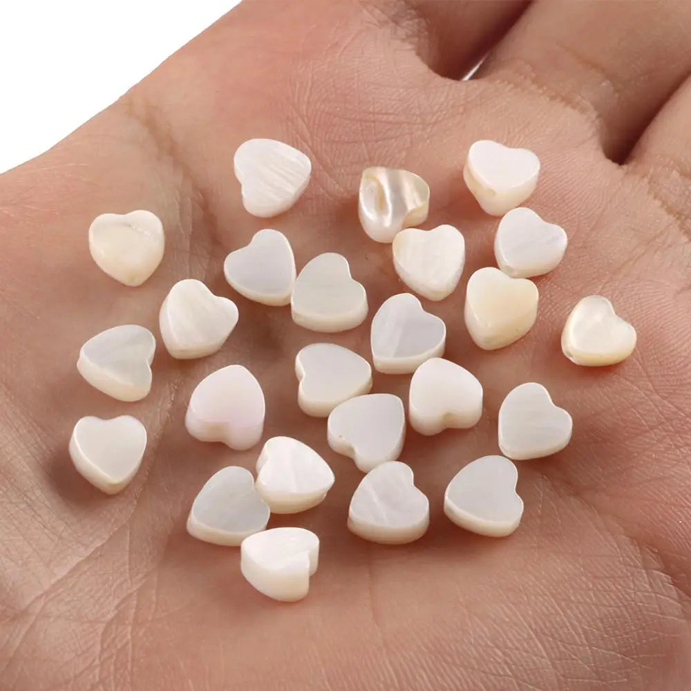 White Mother of Pearl Shell Charms 30pcs – DIY Jewelry Making