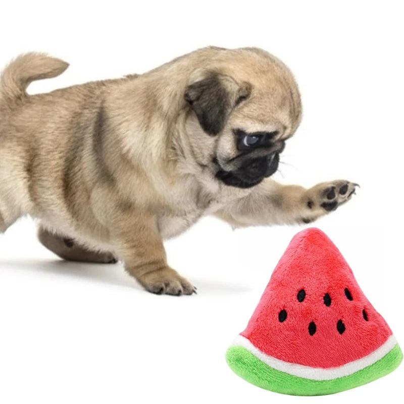 Cute Watermelon Plush Shape Dog Chew Toys Pet Puppy Play Toy for Cat Puppy Breed Reducing Bore Pet Gift Pet Supplies Zpaxo