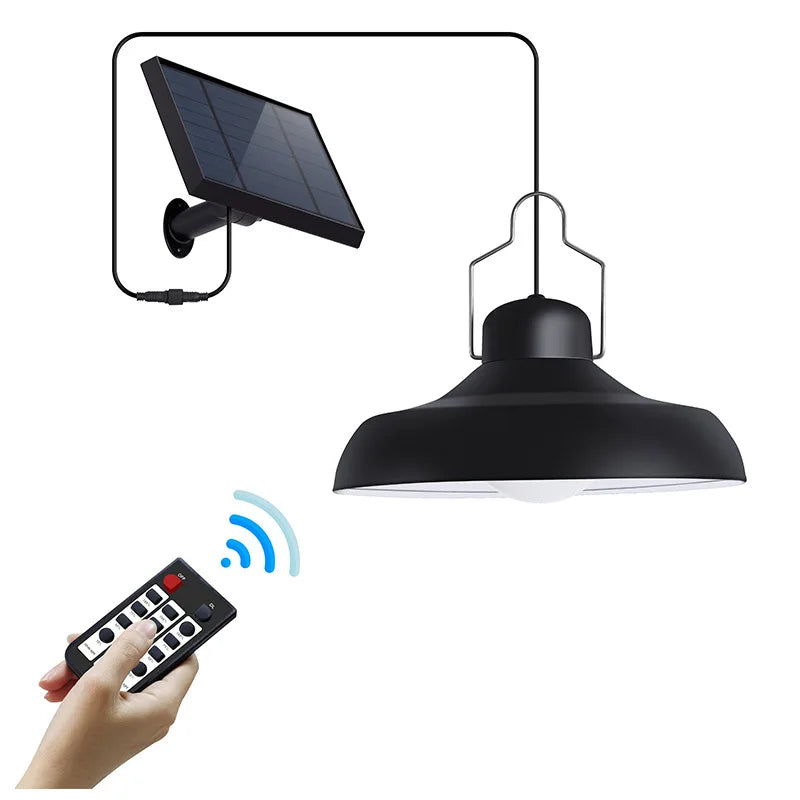 Bright Solar Pendant Lights Outdoor Household Shed Light Remote Timer Zpaxo