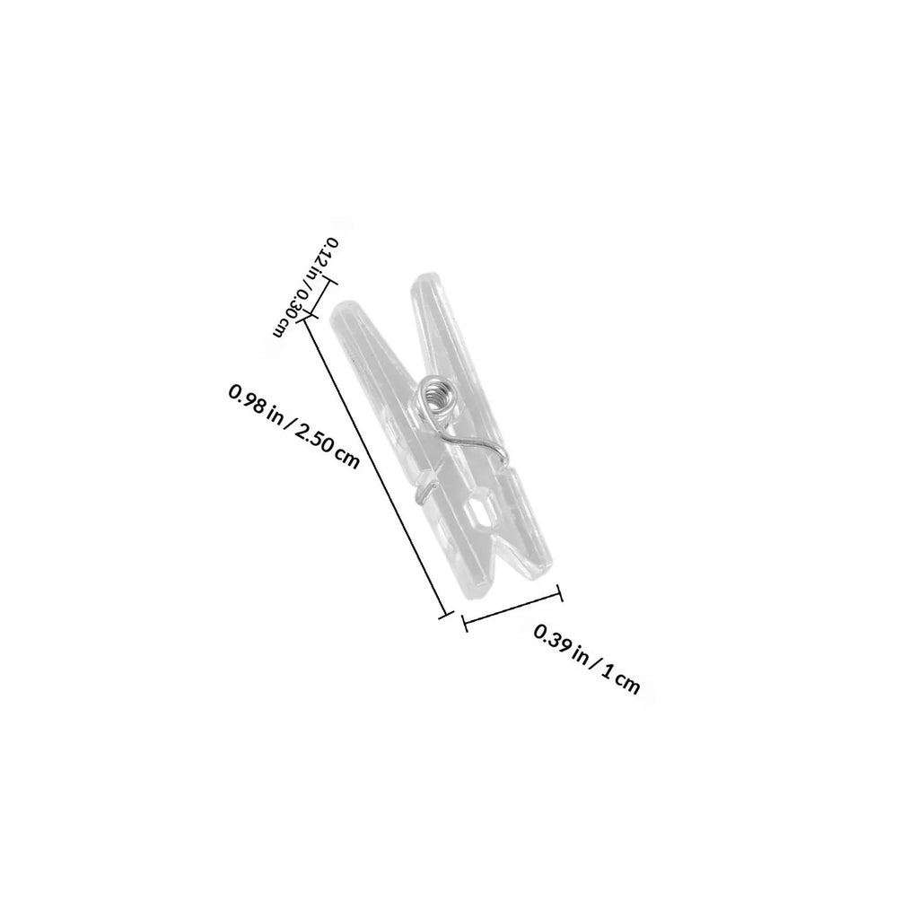 Spring Hanging Clips Plastic Mini Clothespins Transparent 2 5X0 3X1Cm Zpaxo