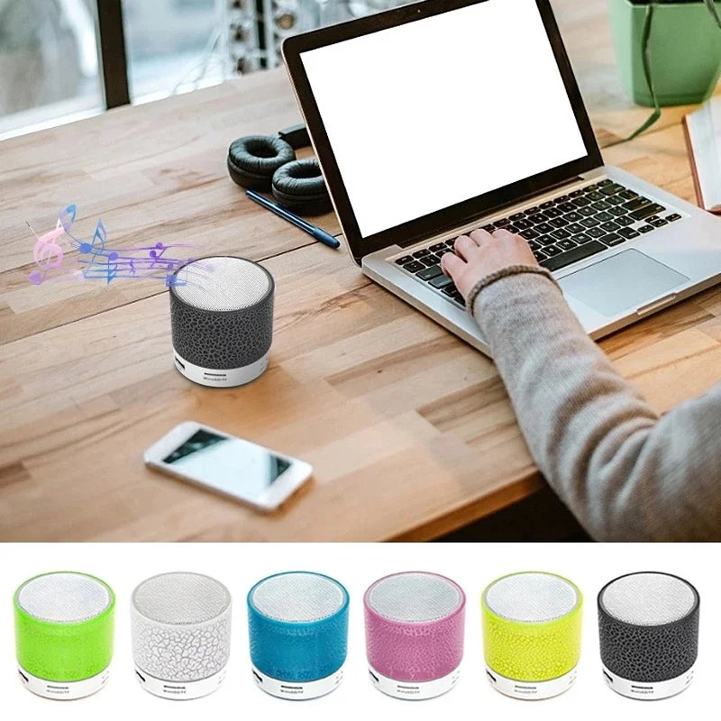 Mini Bluetooth Speaker Portable Car Audio LED Wireless TF Card MP3 Zpaxo