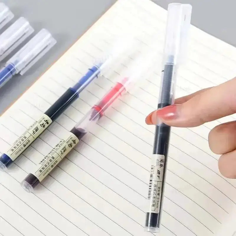 Gel Pens Office School Exam Sign Ballpoint Pen Blue Red Black Ink Zpaxo