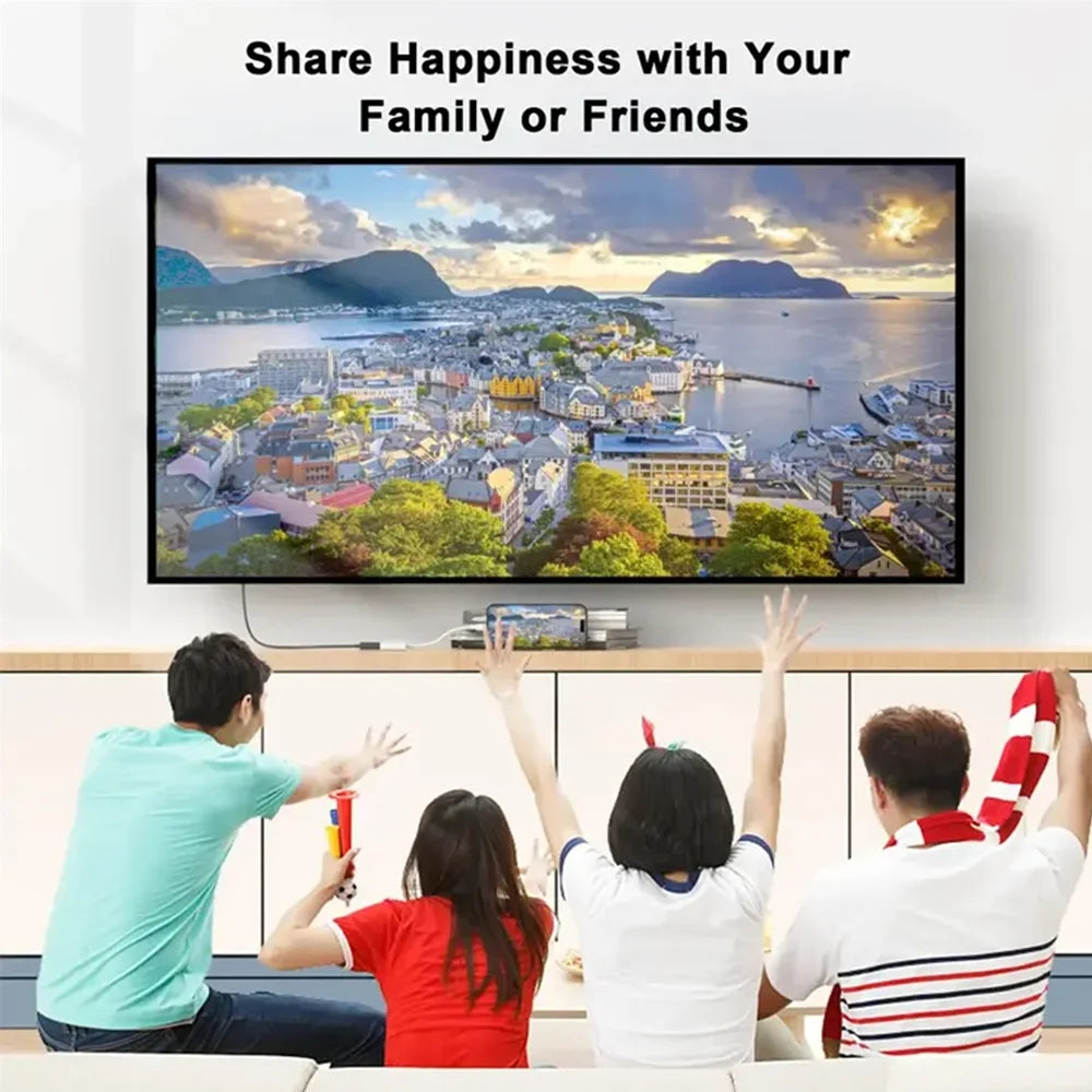 1080P HD HDMI-Compatible Projection Cable Adapter Audio Sync Screen Zpaxo