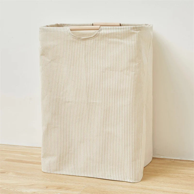 Waterproof Laundry Basket Cotton Linen Dirty Clothes Baskets Zpaxo E