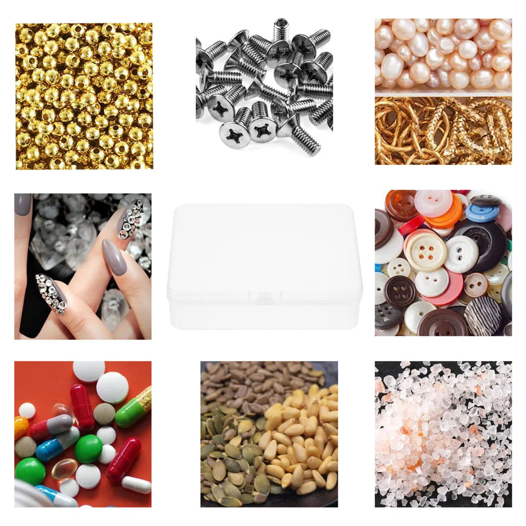Premium Plastic Storage Box Transparent Rectangular Small Parts Zpaxo
