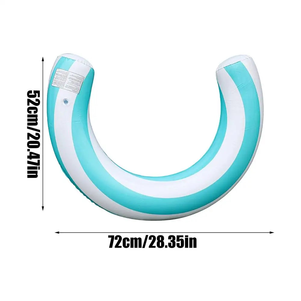 U Shape Inflatable Candy Stripe Pool Noodle Thickened PVC Floating Zpaxo A