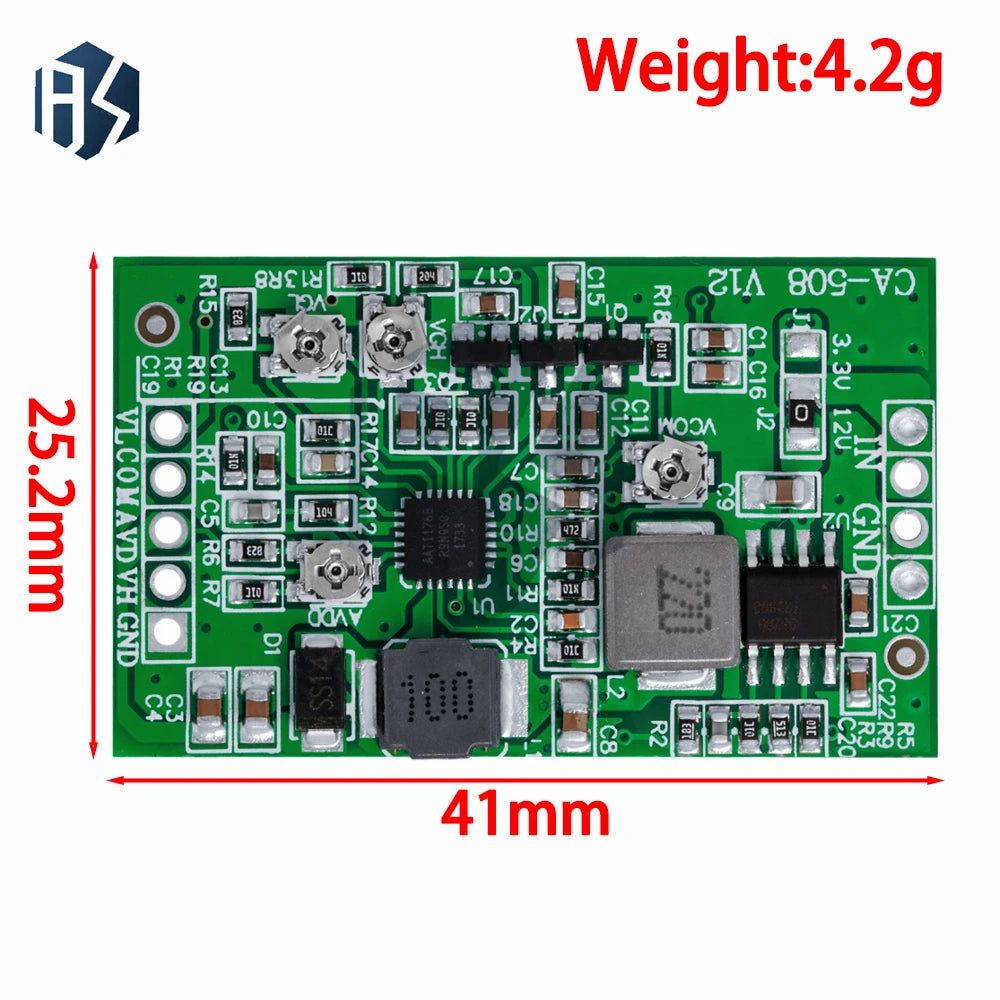 3.3V 12v CA-508 CA-408 4 Channel Adjustable Booster Board Module LCD Screen TCON Board TFT Backlight Driver Step Up TCON Board Zpaxo