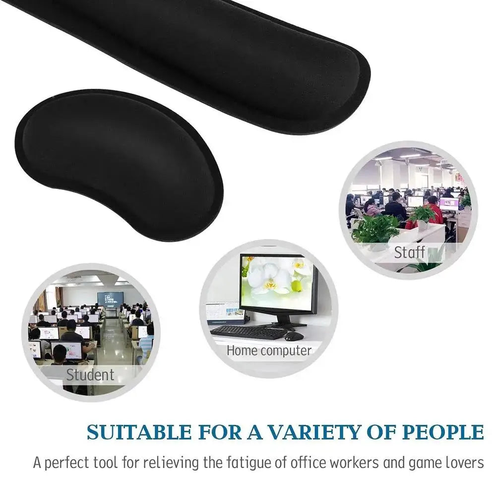 Keyboard Mouse Wrist Rest Pad Memory Foam Hand Support Ergonomic Zpaxo