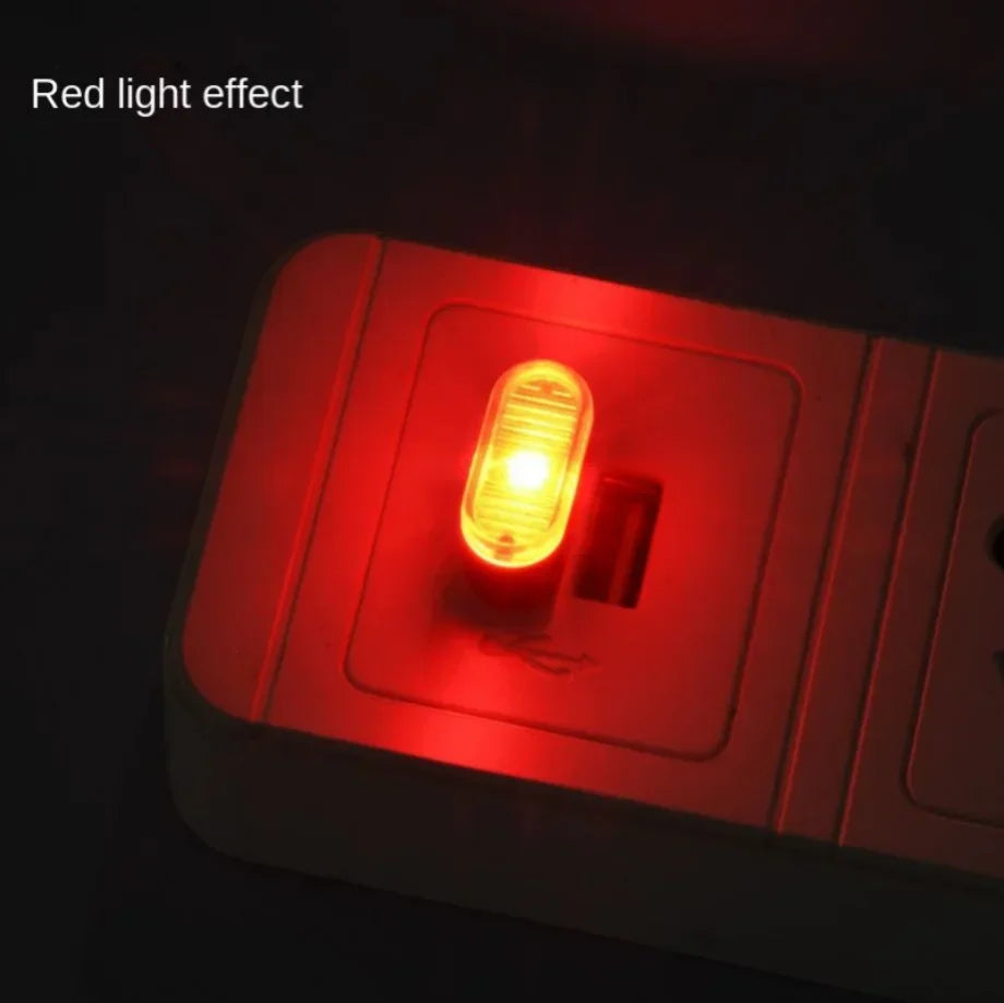 USB Mini LED Ambient Light, Car Interior Neon Lamp, Emergency Lighting, Night Light, PC Laptop Plug and Play, Portable USB Light Zpaxo Red Light