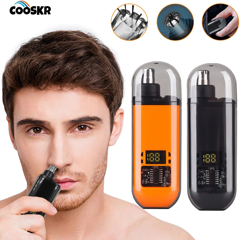 Nose Hair Trimmer Men Mini Electric Clipper USB Rechargeable Painless Zpaxo