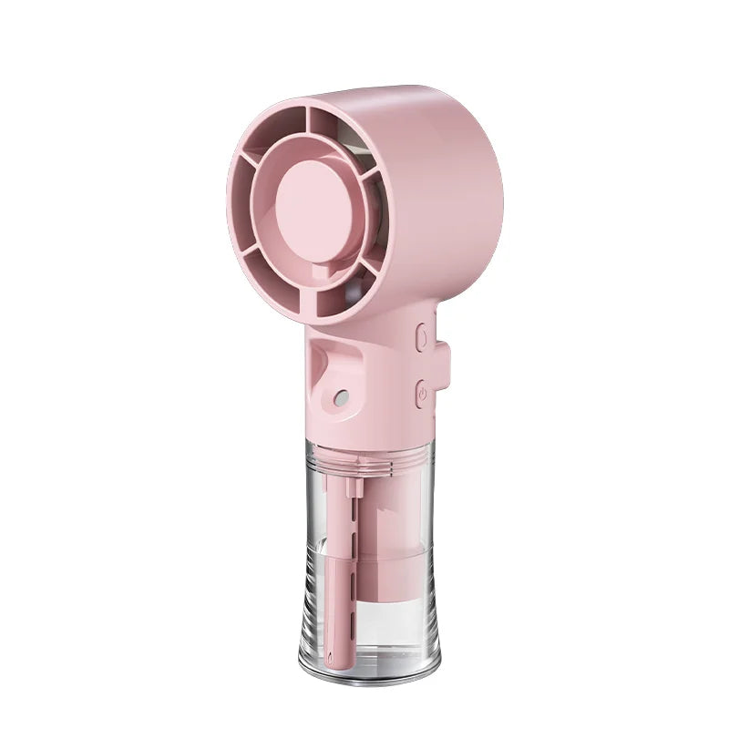 Portable Humidifier Mist Fan Rechargeable Mini Handheld Water Small Zpaxo Pink