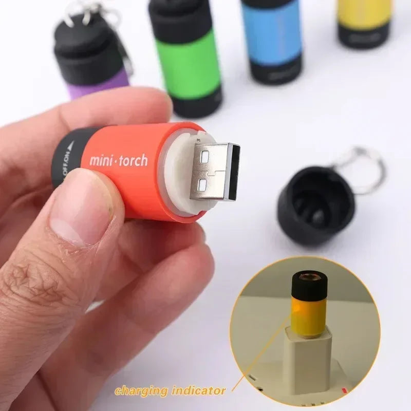 USB Rechargeable LED Multifunctional Strong Light Pocket Keychain Zpaxo