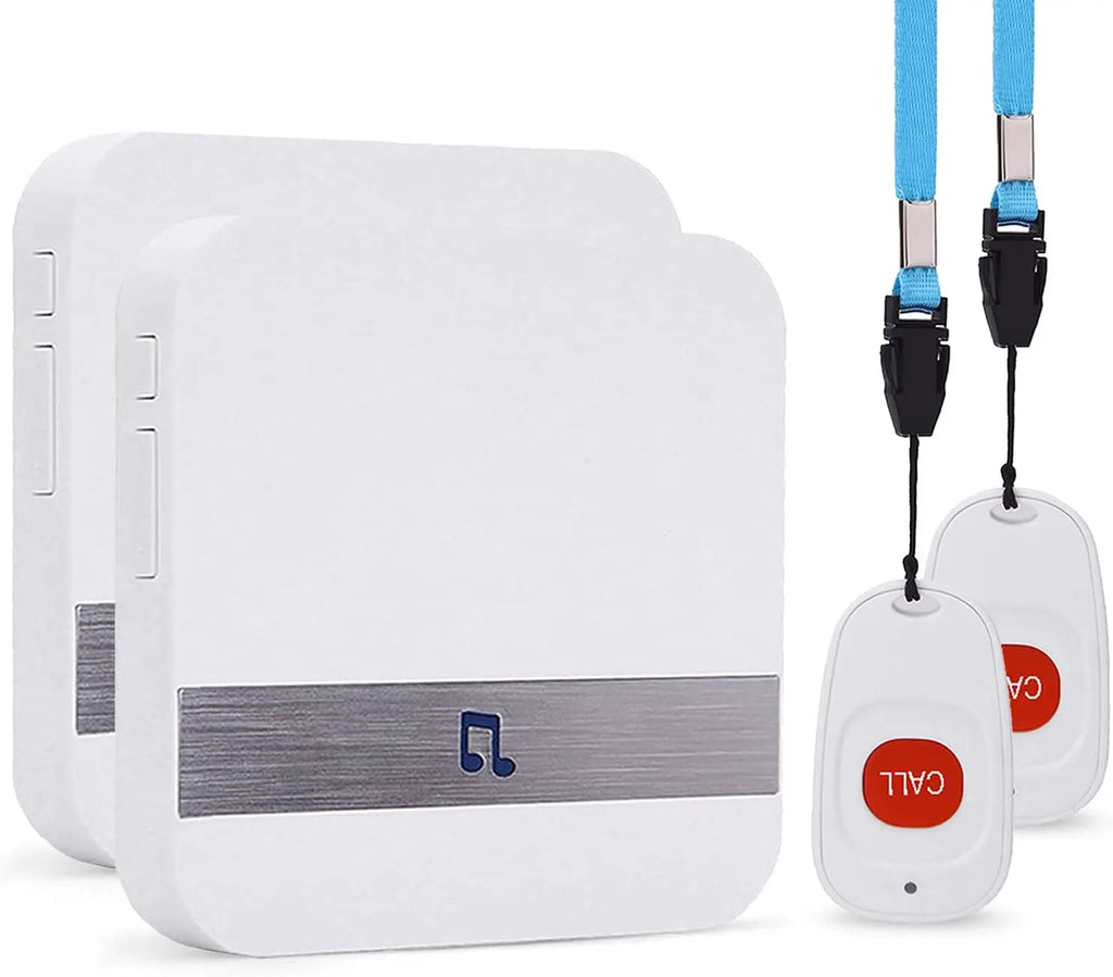 Wireless Caregiver Pager Nurse Alert System Long Range Call Button Plug in Receiver Emergency Call Bell for Elderly Senior Alarm Zpaxo