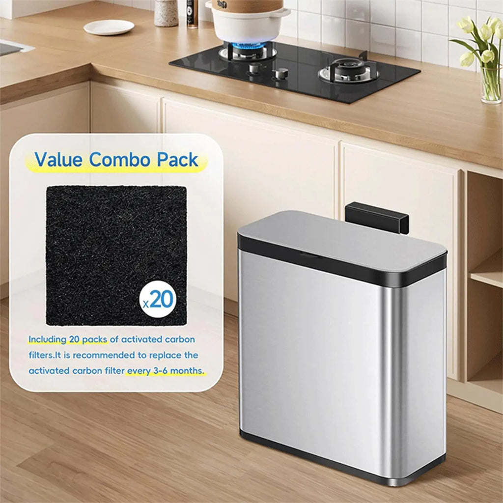 Odor Filter Activated Charcoal Adhesive Eliminator 20 Trash Can Zpaxo