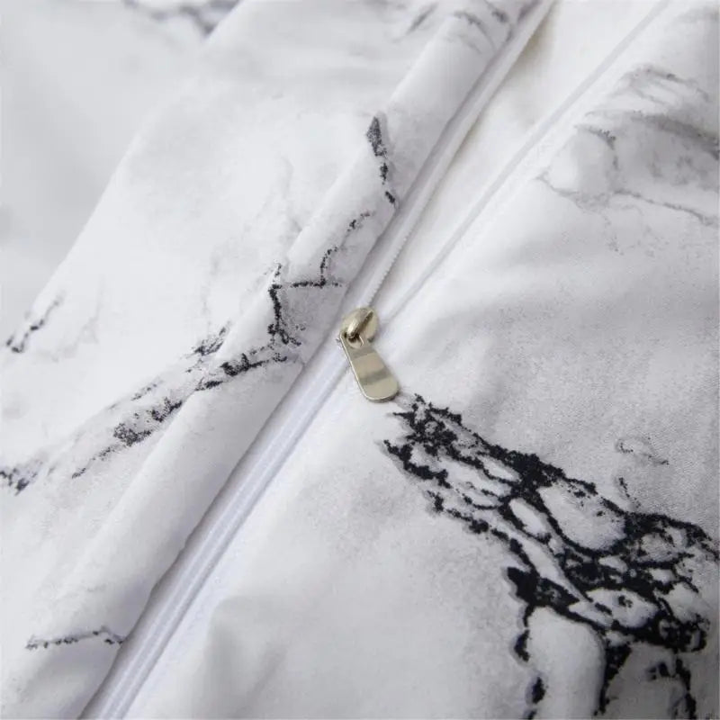 Elegant Marble Print Bedding Against Clumping Nonallergenic Bedroom Zpaxo