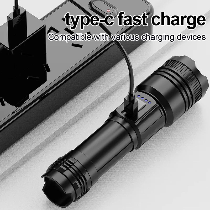 Strong Ultra Bright Long-range Flashlight Adjustable Zoom Multiple Zpaxo