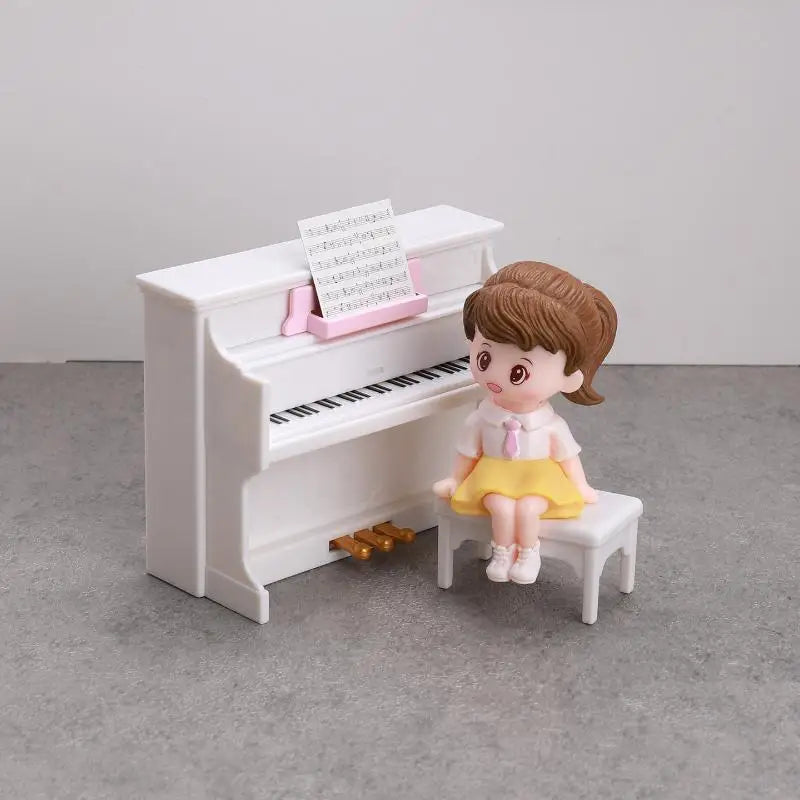 Dollhouse Playhouse Scene Accessory Simulated Mini Piano Musical Zpaxo A4