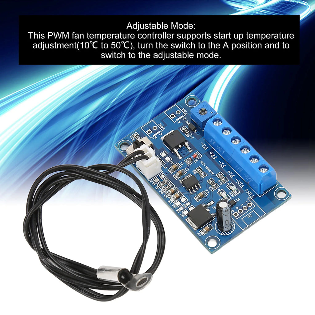 Fan Speed Controller Easy Connection Stable Cable Adjustable Fixed Zpaxo