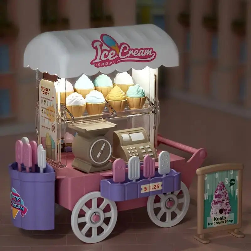 Dollhouse Scenery Decor DIY Mini Model Toy Vending Carts Miniature Zpaxo