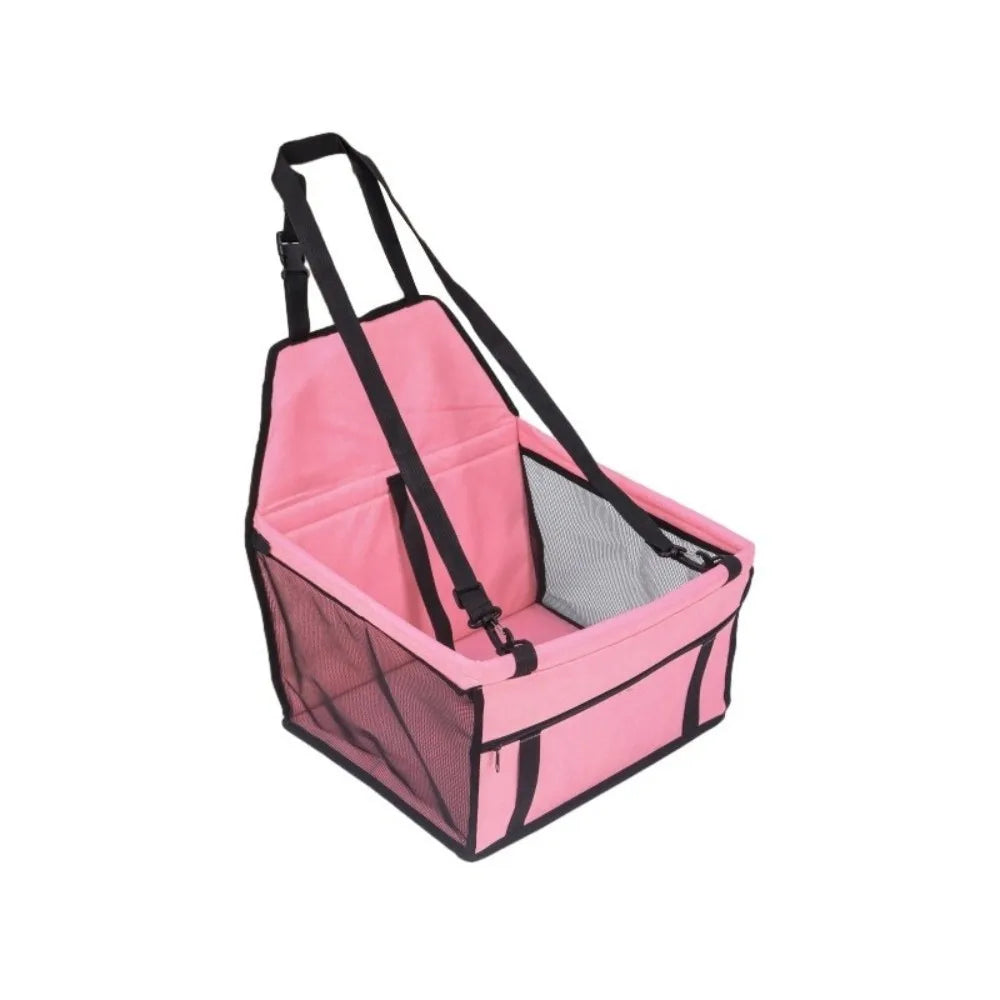 Waterproof Folding Pet Dog Carrier Pad Breathable Mesh Hammock Auto Zpaxo Pink