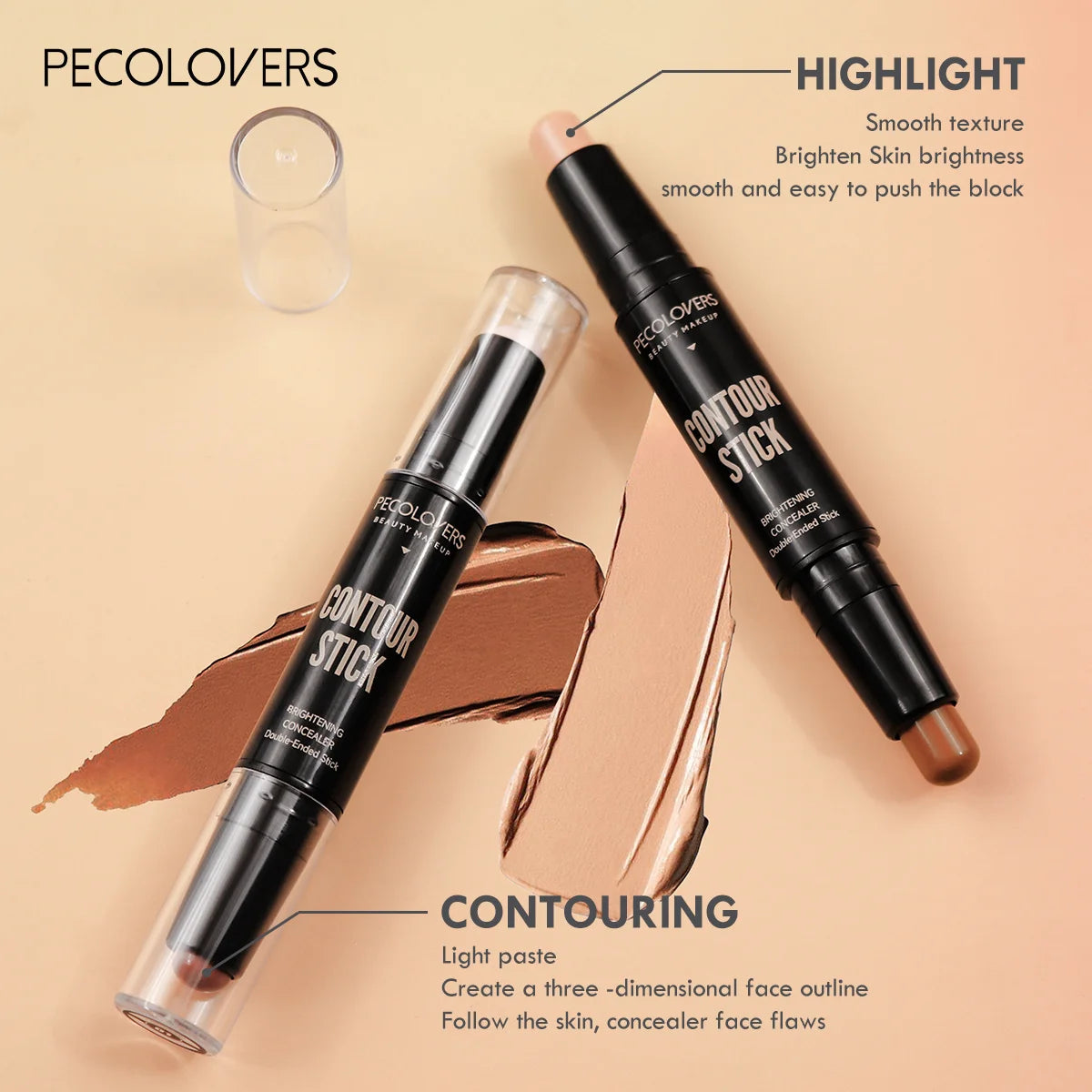 Contouring Stick Double-headed Concealer Highlighter Zpaxo