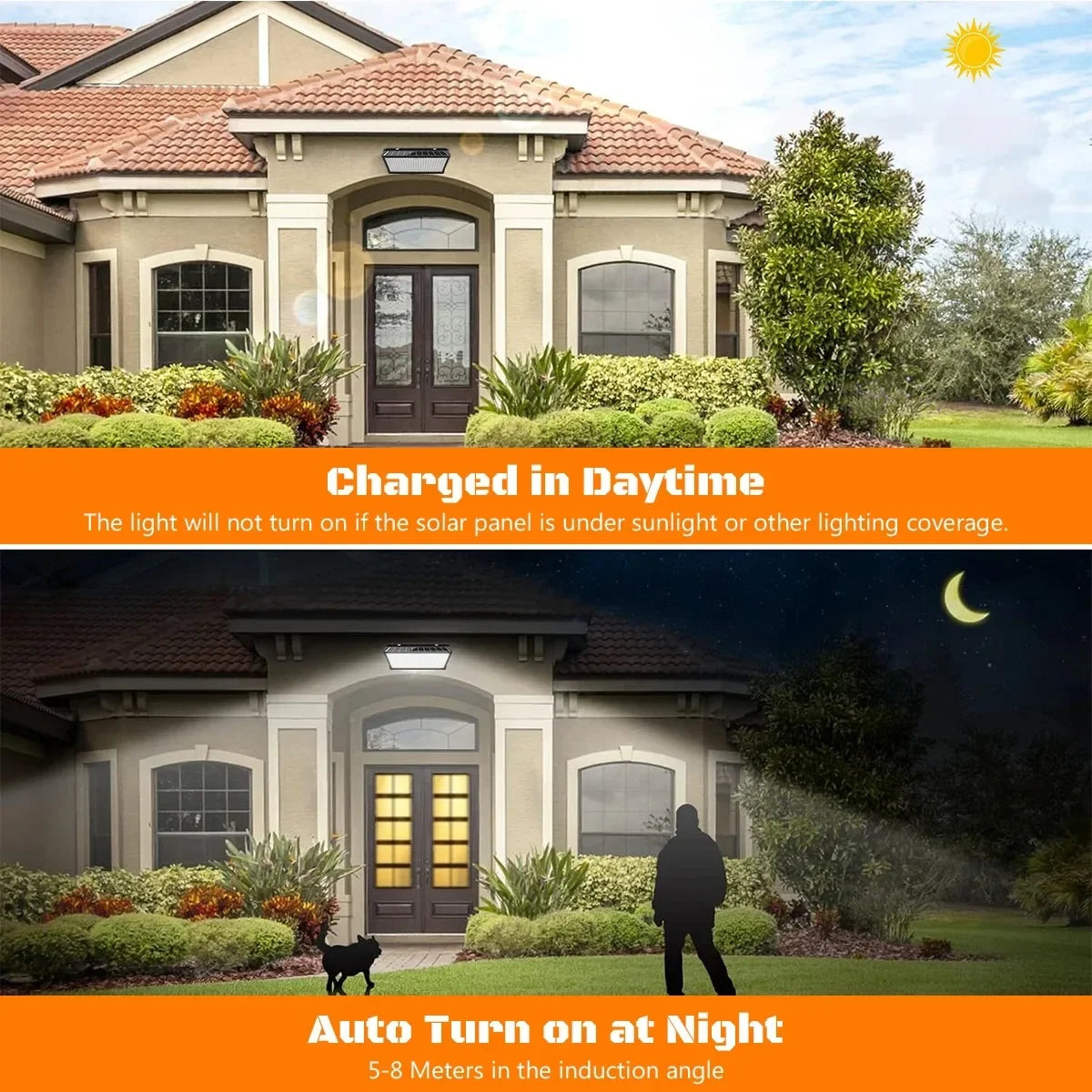 Outdoor Solar Lights Waterproof Motion Sensor 258LED Flood Light 3 Zpaxo