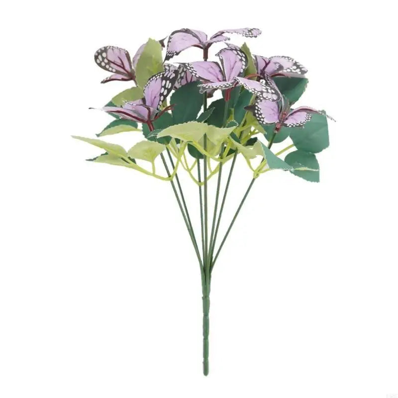 Durable Plastic Butterfly Artificial Flower With Realistic Texture Multiple Color Office Decors For Year Decorative Displays Zpaxo for Purple CN