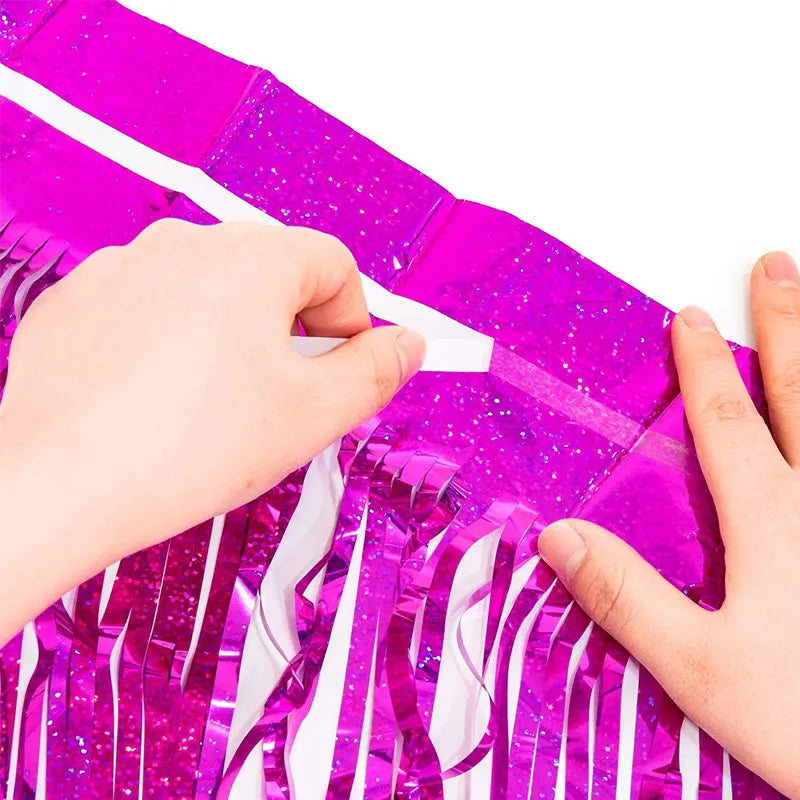 1 2 3 Meters Party Backdrop Wedding Decor Curtains Tinsel Curtain Zpaxo