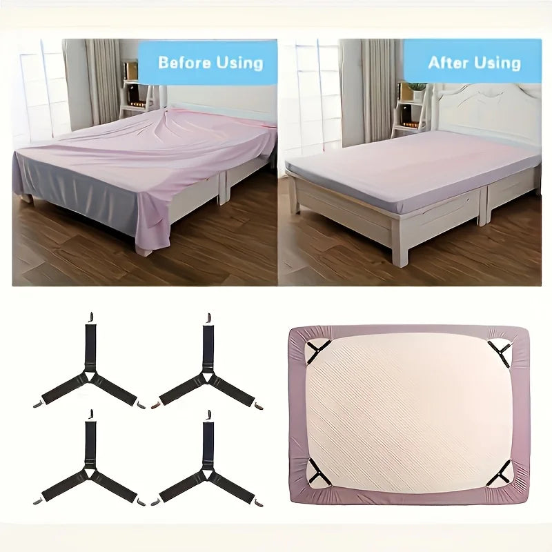 Non-slip Fitted Sheet Clips Multi-surface Stabilizing Solution Zpaxo