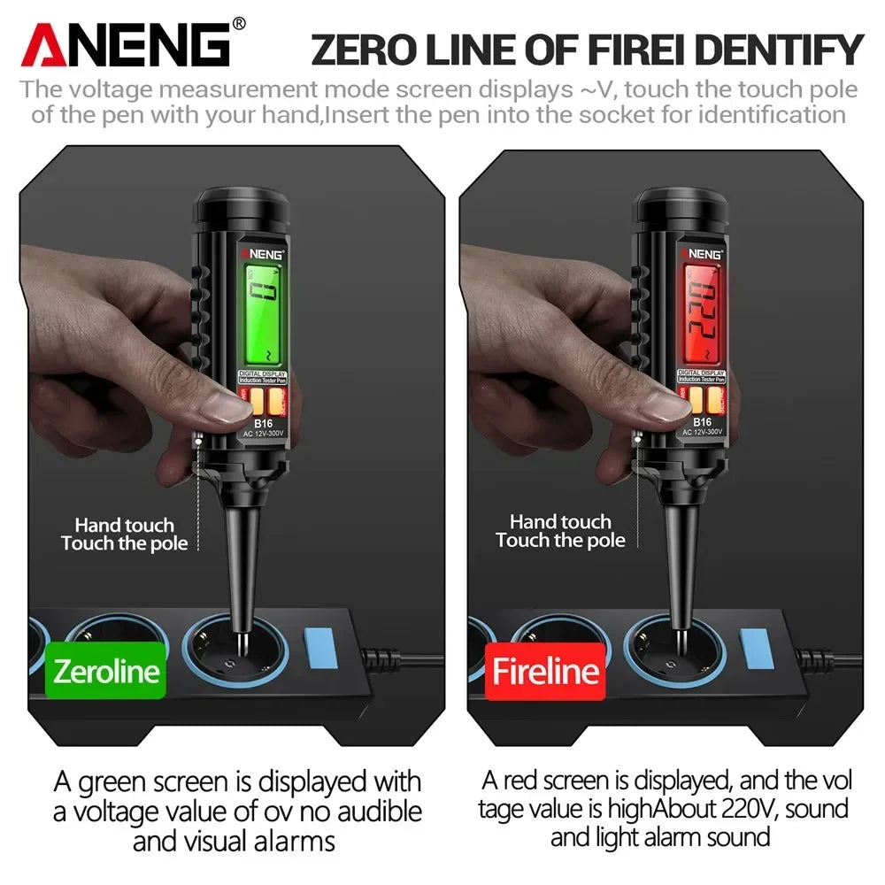 Voltage Tester Pen 12V-300V Non-contact Induction Detector NCV Zpaxo
