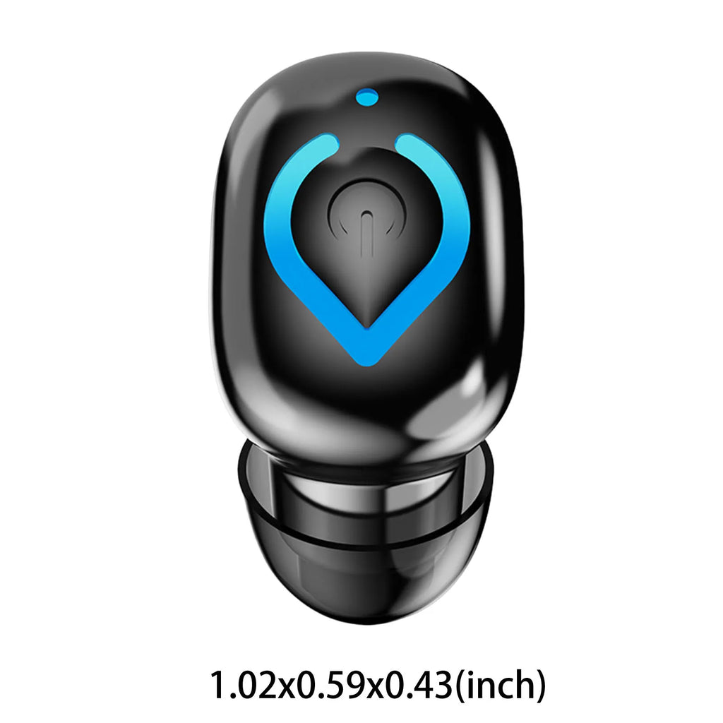 BT 6 1 Wireless Mini Single Earbud Mic Invisible Earbuds IPX3 Zpaxo