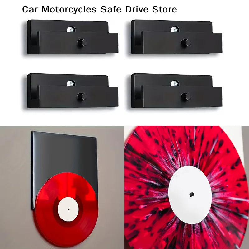 1 2 Retro Vinyl Record Desktop Display Stand Album Cover Wall Mount Zpaxo
