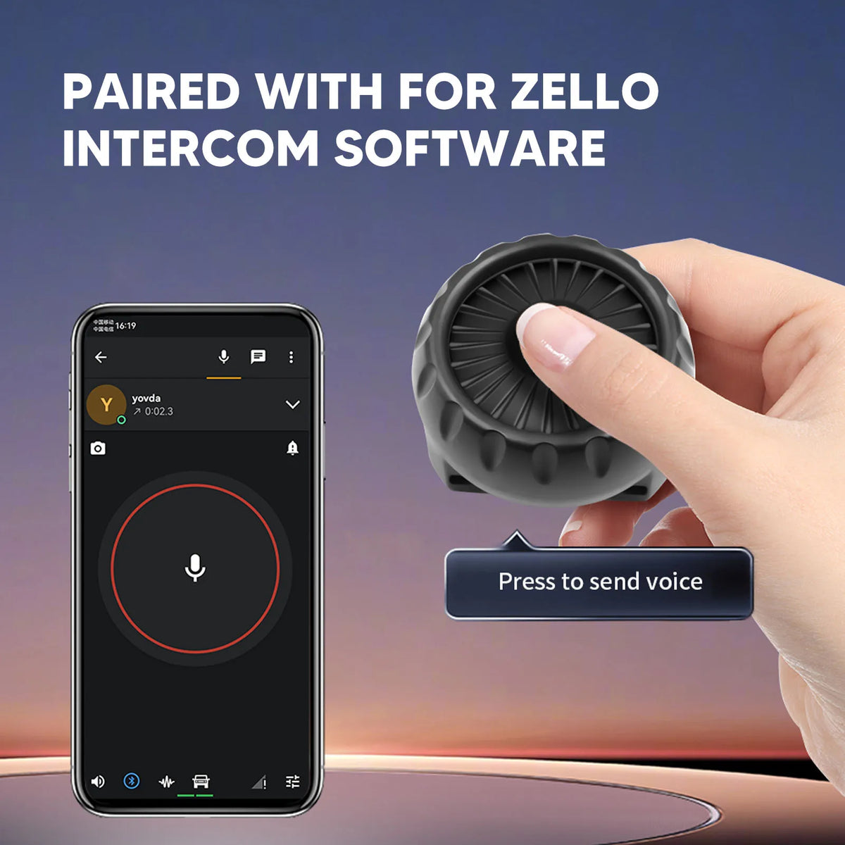Wireless PTT Button Bluetooth 5 0 IP67 Waterproof Switch Zello IOS Zpaxo
