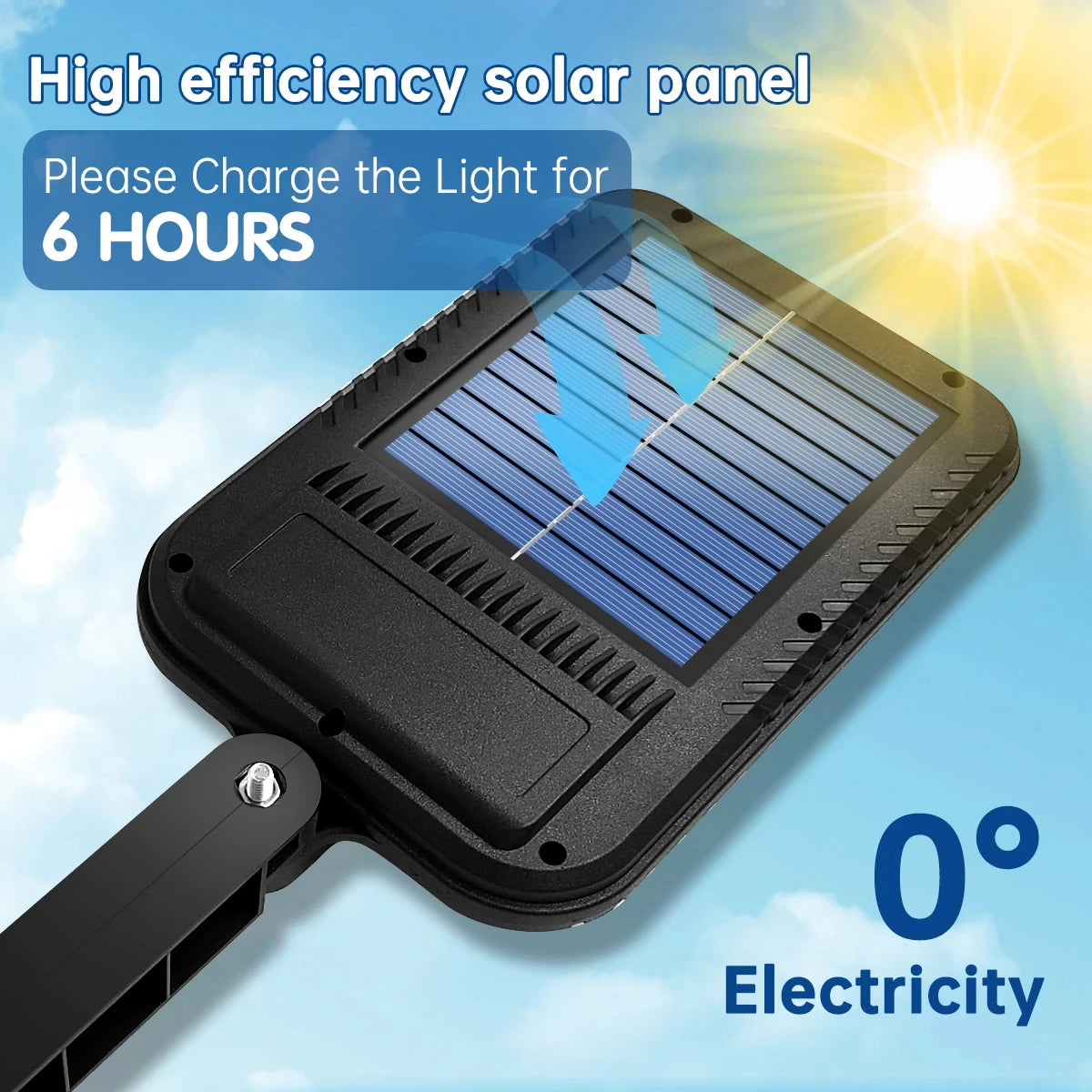 Solar Street Lamp IP65 Waterproof Outdoor Motion Sensor COB LED Zpaxo