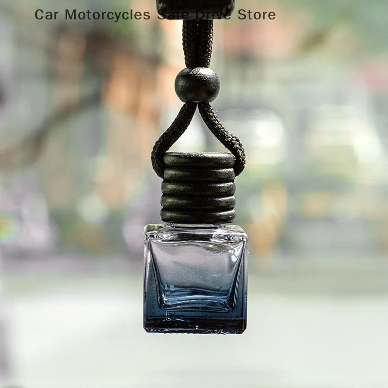 CM1Psc Black Cap Dyed Square Empty Bottle Car Essential Oil Diffuser Zpaxo