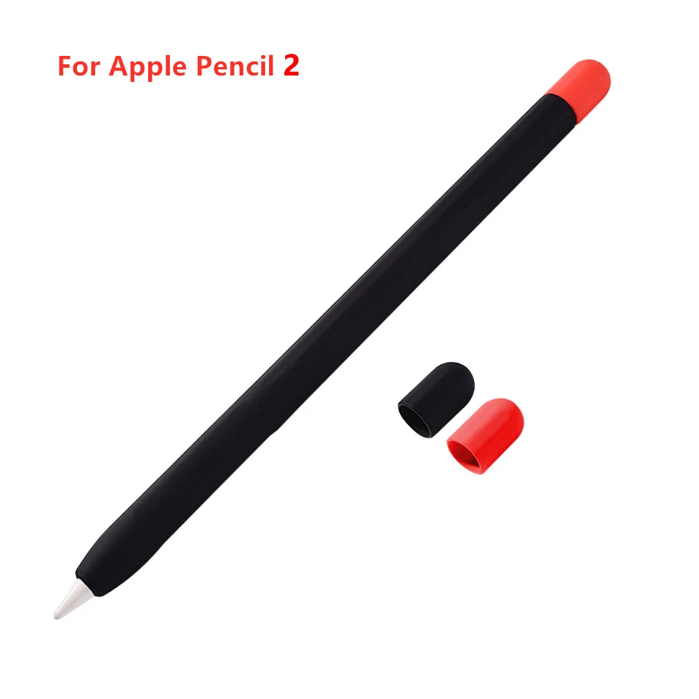 Soft Silicone Pen Cover Protector For Apple Pencil 1st 2nd Generation Touchscreen Stylus Pen 2 1 Anti Slip Protective Case Cover Zpaxo Pencil 2nd Black