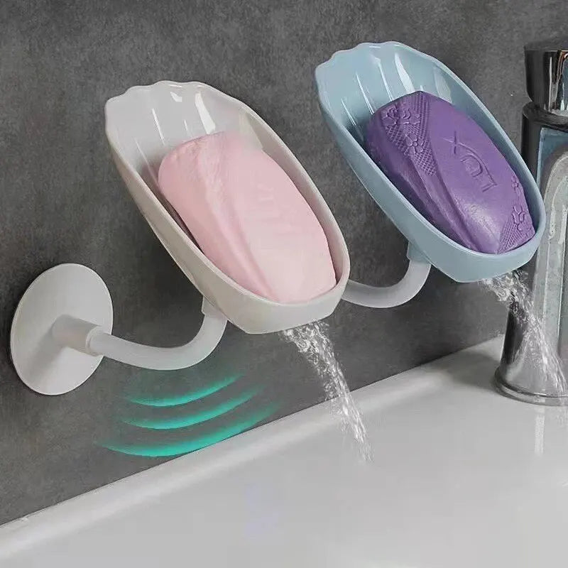 Upgraded Soap Box Drainage Double Grid Rack Wall Mounted Toilet Cover Zpaxo