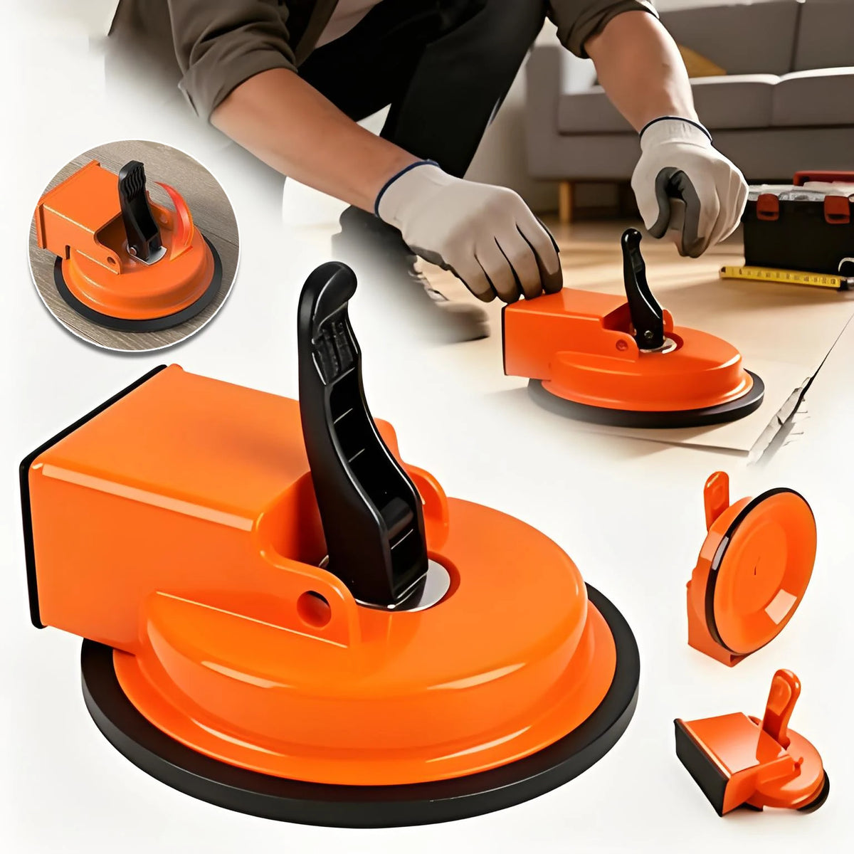 Wood Floor Gap Repair Tool Strong Suction Cup Puller Tightener Zpaxo