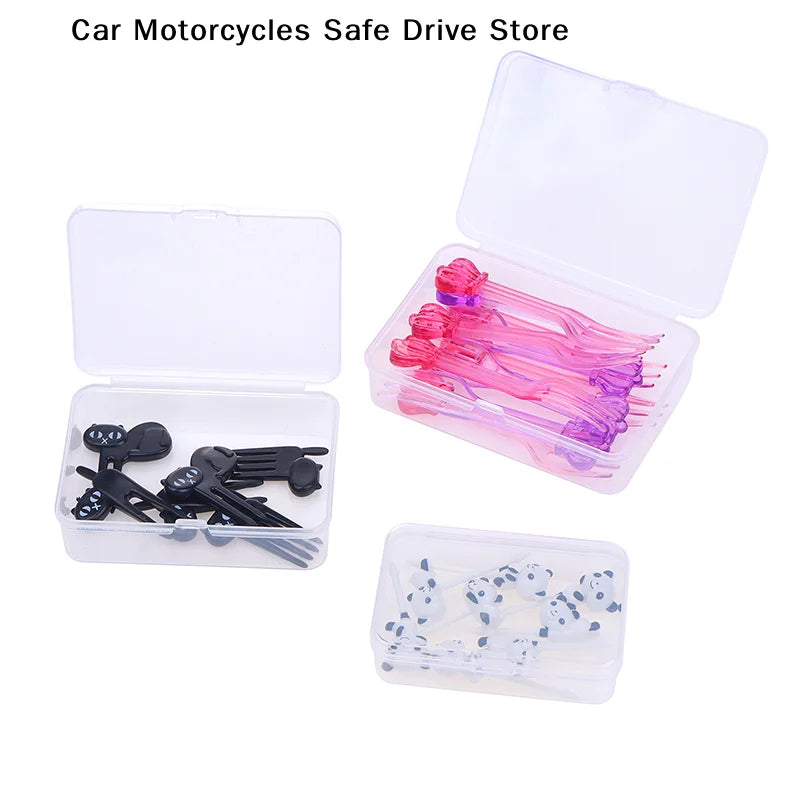 CM1 Transparent Fruit Fork Storage Box Plastic Electronic Components Zpaxo