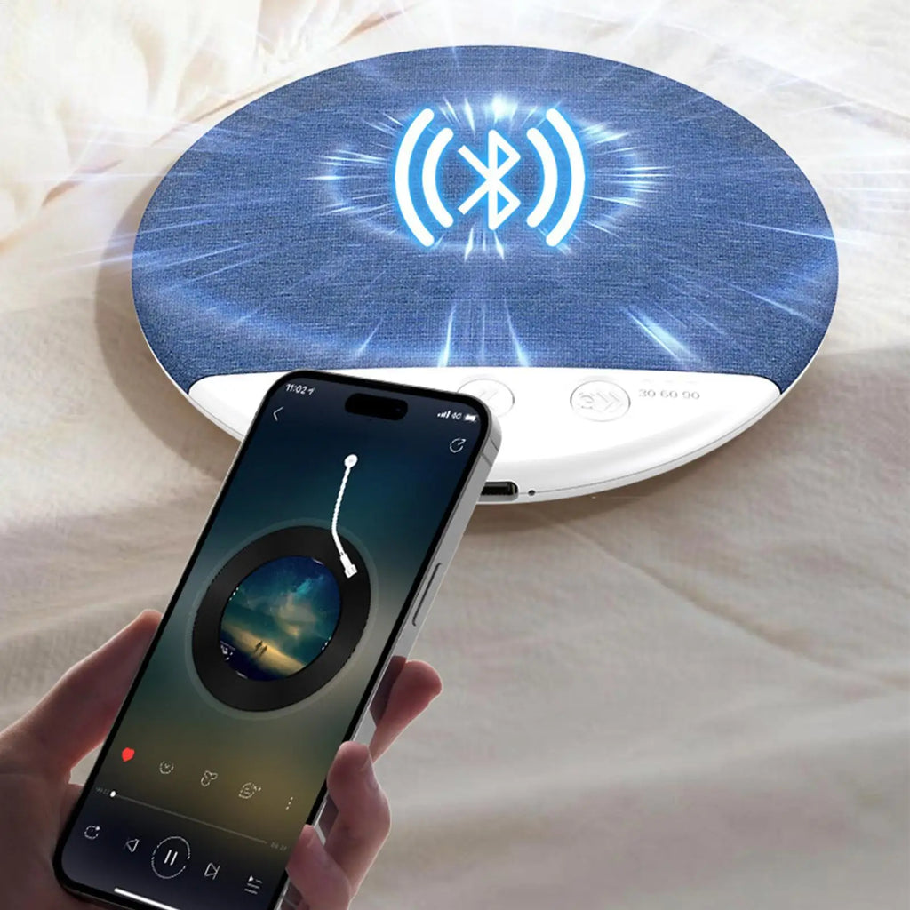 Pillow Speaker Under Wireless Sleep White Noise Bone Conduction Mini Zpaxo