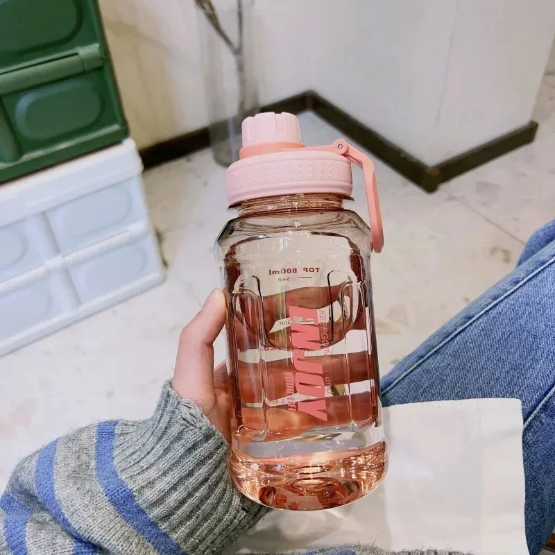Sports Water Bottle Filter Large Capacity Leakproof Cold Drinks Ideal Zpaxo pink-800ml 600ml-1000ml